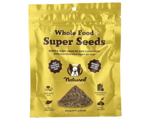 Natural Dog Company, Whole Food Super Seeds, For Dogs, 7.2 oz (204 g)