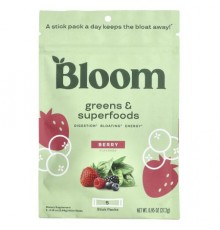 Bloom, Greens & Superfoods, Berry , 5 Stick Packs, 0.19 oz (5.44 g) Each