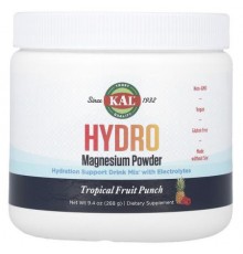 KAL, Hydro Magnesium Powder, Tropical Fruit Punch, 9.4 oz (268 g)