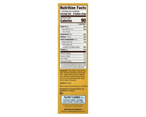 Catalina Crunch, Sandwich Cookies, Peanut Butter, 14 Cookies, 5.92 oz (168 g) Catalina Crunch, Sandwich Cookies, Peanut Butter, 14 Cookies, 5.92 oz (168 g)
