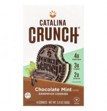 Catalina Crunch, Sandwich Cookies, Chocolate Mint, 14 Cookies, 5.9 oz (168 g)