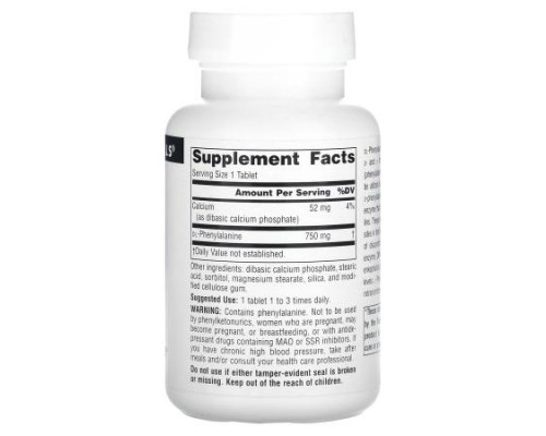 Source Naturals, DLPA, 60 Tablets Source Naturals, DLPA, 60 Tablets