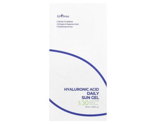 ISNtree, Hyaluronic Acid Daily Sun Gel, SPF 30, 1.69 fl oz (50 ml) ISNtree, Hyaluronic Acid Daily Sun Gel, SPF 30, 1.69 fl oz (50 ml)