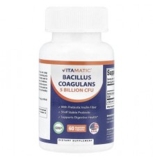 Vitamatic, Bacillus Coagulans, 5 Billion CFU, 60 Vegetable Capsules