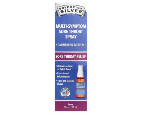Sovereign Silver, Multi-Symptom Sore Throat Spray, 2 fl oz (59 ml) Sovereign Silver, Multi-Symptom Sore Throat Spray, 2 fl oz (59 ml)