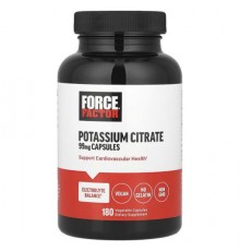 Force Factor, Potassium Citrate, 99 mg, 180 Vegetable Capsules