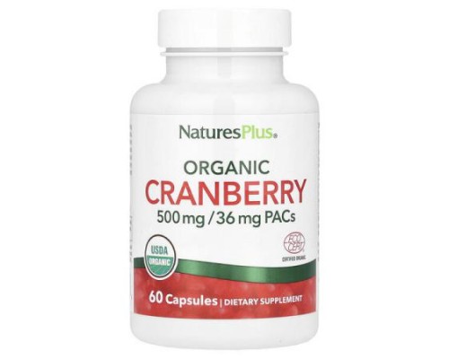 NaturesPlus, Organic Cranberry, 60 Capsules (250 mg per Capsule)