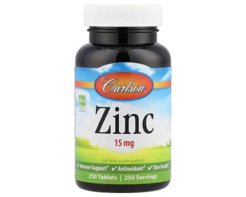 Carlson, Zinc, 250 Tablets