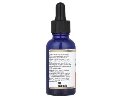 Okay Pure Naturals, Skin Brightening, Facial Serum, Turmeric, 1 fl oz (30 ml) Okay Pure Naturals, Skin Brightening, Facial Serum, Turmeric, 1 fl oz (30 ml)