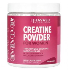 Havasu Nutrition, Creatine Powder For Women, Unflavored, 10.6 oz (300 g)