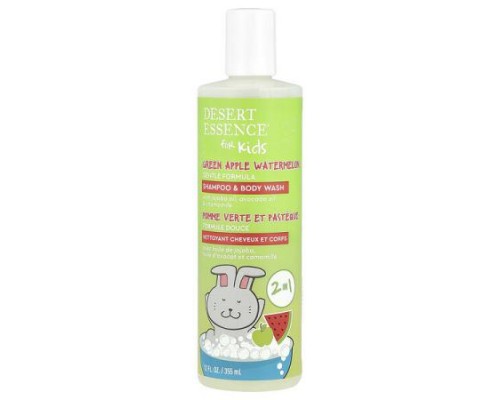 Desert Essence, Kids, Shampoo & Body Wash, Green Apple Watermelon , 12 fl oz (355 ml) Desert Essence, Kids, Shampoo & Body Wash, Green Apple Watermelon , 12 fl oz (355 ml)