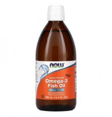 NOW Foods, Omega-3 Fish Oil, Lemon , 16.9 fl oz (500 ml)