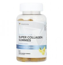 Vitauthority, Super Collagen Gummies with Biotin & Vitamin C, Lemon, 60 Gummies