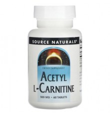 Source Naturals, Acetyl L-Carnitine, 500 mg, 60 Tablets