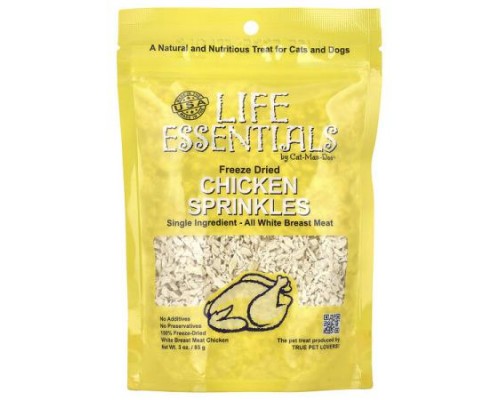 Cat-Man-Doo, Life Essentials, Freeze Dried Chicken Sprinkles, For Cats and Dogs, 3 oz (85 g) Cat-Man-Doo, Life Essentials, Freeze Dried Chicken Sprinkles, For Cats and Dogs, 3 oz (85 g)