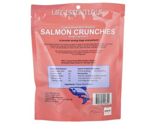 Cat-Man-Doo, Life Essentials, Freeze Dried Wild Alaskan Salmon Crunchies, For Dogs, 5 oz (142 g) (Discontinued Item) Cat-Man-Doo, Life Essentials, Freeze Dried Wild Alaskan Salmon Crunchies, For Dogs, 5 oz (142 g) (Discontinued Item)
