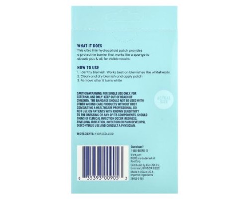 Biore, Day or Night Blemish Patches, 30 Hydrocolloid Patches Biore, Day or Night Blemish Patches, 30 Hydrocolloid Patches