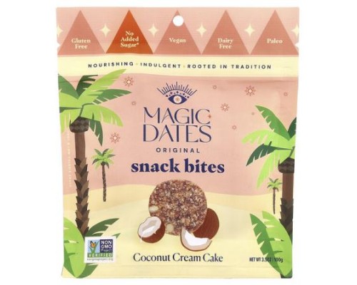 MAGICDATES, Original Snack Bites, Coconut Cream Cake, 3.5 oz (100 g)
