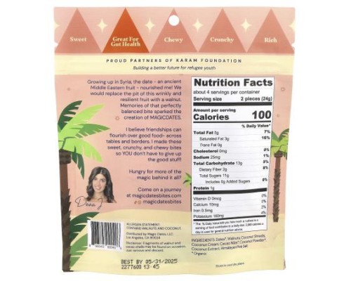 MAGICDATES, Original Snack Bites, Coconut Cream Cake, 3.5 oz (100 g)