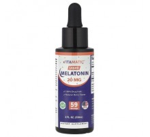 Vitamatic, Liquid Melatonin, Natural Berry, 20 mg, 2 fl oz (59 ml)