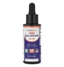 Vitamatic, Liquid Melatonin, Natural Berry, 20 mg, 2 fl oz (59 ml)