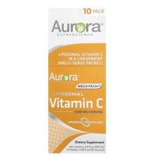 Aurora Nutrascience, Mega-Pack+®, Liposomal Vitamin C, 10 Packets, 0.68 fl oz (20 ml) Each