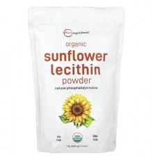 Micro Ingredients, Organic Sunflower Lecithin Powder, 1 lb (454 g)