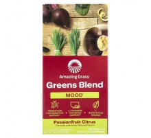 Amazing Grass, Greens Blend, Mood, Passionfruit Citrus, 15 Packets 0.25 oz (7 g) Each