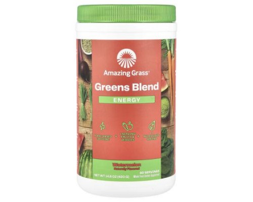 Amazing Grass, Greens Blend, Energy, Watermelon, 14.8 oz (420 g)