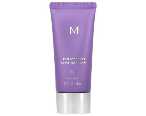 Missha, Perfect Cover Serum B.B Cream, No 21 Light Beige, 1.18 fl oz (35 ml)