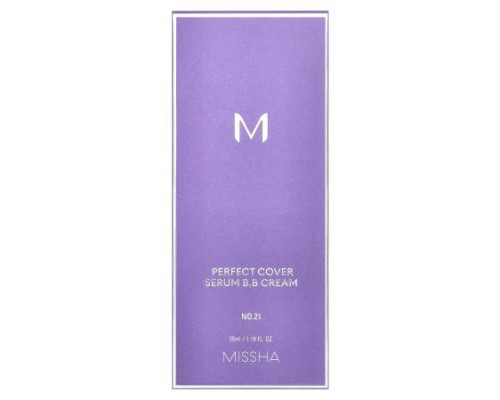 Missha, Perfect Cover Serum B.B Cream, No 21 Light Beige, 1.18 fl oz (35 ml)