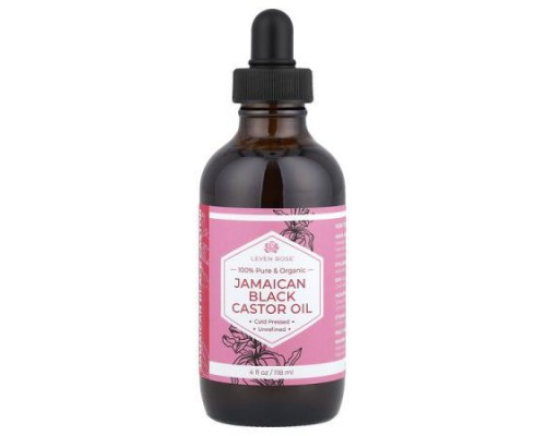 Leven Rose, 100% Pure & Organic Jamaican Black Castor Oil, 4 fl oz (118 ml)