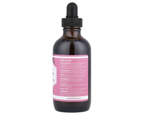 Leven Rose, 100% Pure & Organic Jamaican Black Castor Oil, 4 fl oz (118 ml)