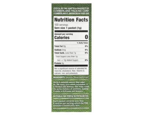 In the Raw, Stevia In The Raw®, Zero Calorie Sweetener, 100 Packets, 3.5 oz (100 g) In the Raw, Stevia In The Raw®, Zero Calorie Sweetener, 100 Packets, 3.5 oz (100 g)