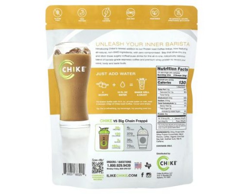 Chike Nutrition, Protein Iced Coffee, Vanilla Latte, 16.3 oz (462 g) Chike Nutrition, Protein Iced Coffee, Vanilla Latte, 16.3 oz (462 g)
