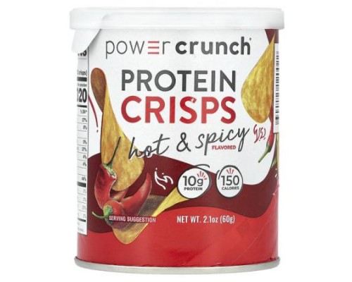 BNRG, Power Crunch® Protein Crisps, Hot & Spicy, 2.1 oz (60 g) BNRG, Power Crunch® Protein Crisps, Hot & Spicy, 2.1 oz (60 g)