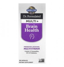 Garden of Life, Dr. Formulated Multi+, Brain Health, 30 Capsules