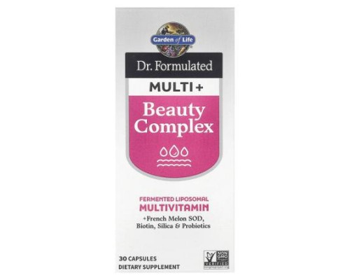 Garden of Life, Dr. Formulated Multi+, Beauty Complex, 30 Capsules Garden of Life, Dr. Formulated Multi+, Beauty Complex, 30 Capsules
