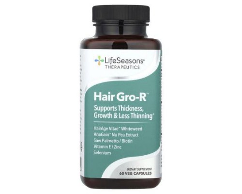 LifeSeasons, Therapeutics, Hair Gro-R™, 60 Veg Capsules LifeSeasons, Therapeutics, Hair Gro-R™, 60 Veg Capsules