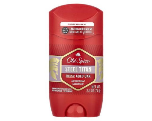 Old Spice, Steel Titan Antiperspirant & Deodorant, Aged Oak, 2.6 oz (73 g)