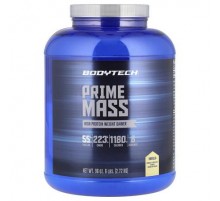 BodyTech, Prime Mass, High Protein Weight Gainer, Vanilla, 6 lbs (2.72 kg)