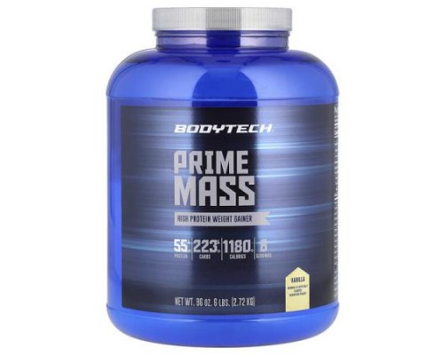 BodyTech, Prime Mass, High Protein Weight Gainer, Vanilla, 6 lbs (2.72 kg)