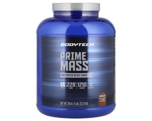 BodyTech, Prime Mass, High Protein Weight Gainer, Chocolate, 6 lbs (2.72 kg) BodyTech, Prime Mass, High Protein Weight Gainer, Chocolate, 6 lbs (2.72 kg)