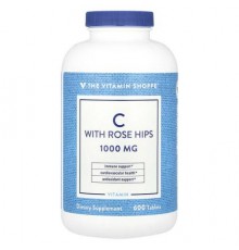The Vitamin Shoppe, Vitamin C With Rose Hips, 600 Tablets