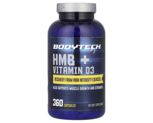 BodyTech, HMB + Vitamin D3, 360 Capsules BodyTech, HMB + Vitamin D3, 360 Capsules