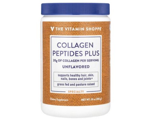 The Vitamin Shoppe, Collagen Peptides Plus, Unflavored, 10 oz (283 g)