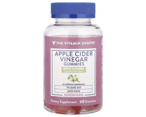 The Vitamin Shoppe, Apple Cider Vinegar Gummies, Apple, 60 Gummies