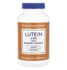 The Vitamin Shoppe, Lutein With Bilberry Extract, 240 Capsules