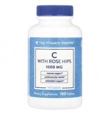 The Vitamin Shoppe, Vitamin C With Rose Hips, 100 Tablets