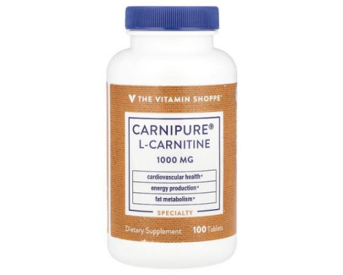 The Vitamin Shoppe, Carnipure® L-Carnitine, 1,000 mg, 100 Tablets The Vitamin Shoppe, Carnipure® L-Carnitine, 1,000 mg, 100 Tablets